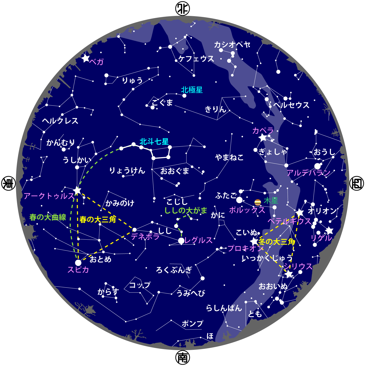 札幌 2026年3～4月の星空|今月の星空紹介 | 札幌市青少年科学館